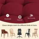 ELFJOY 4 Pack Chair Cushions for Dining Chairs with Ties 17x17 Inch Clart, 4 Count