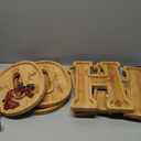 6PCS Bamboo Christmas Decorations Letters Charcuterie Board Box-(with 14 Balloons and Bow) HOHOHO Charcuterie Letters Fillable Food Christmas Party Supplies Table Decoration Food Tray Platter