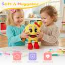 Cute Retro Game Ghost Plush and Yellow Plush Toy with Long Legs – Funny Ghost Stuffed Plush Doll – 6 Inch Soft Plush Gift for Kids and Adults