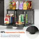 2 Pack Pull-Out Storage Organizers, Under Sink Organizer and Storage for Bathroom & Kitchen,Multi-Purpose Under Cabinet Organizers and storage Black