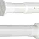 Oxdigi Tension Shower Doorway Curtain Rod/Adjustable 43.3-63 inches No Drilling Window Curtain Rod for Bathroom, Indoor Decor/Matt White