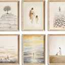 ESSEN Life Christian Wall Art Set of 6, Jesus Wall Decor, Bible Stories Scripture Wall Art, Christian Wall Decor, Christian Home Decor, Christian Gifts for Women (8"x10" UNFRAMED)