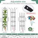 100% Metal 6.6 Ft Tower Obelisk Garden Trellis,2 Pack Plant Support for Climbing Plants Rose Bush Round Trellis for Pots Rustproof Metal Plant Flower Trellises for Clematis Vine Jasmine Outdoor Indoor