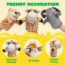 JOYIN 3Pcs Kids Hand Puppet Set with Working Mouth, Toddler Plush Toy Includes Elephant, Giraffe, Lion, Bear, Raccoon and Monkey for Show Theater, Easter Birthday Gifts for Kid