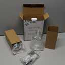 GLADPURE 2 Pack Soap Dispenser, 18 Oz Antique Design Thick Glass Hand Dispensers; with 304 Rust Proof Stainless Steel Pump, 6Pcs Clear Stickers, for Kitchen, Bathroom- Black