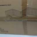 Dog Gate for Doorways 32" Tall Freestanding Dog Gate for Stair Foldable Pet Gate for Dogs Indoor (Brown,4 Panel)