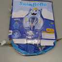 Swimbobo Infant Pool Float with Sun Canopy Inflatable Baby Swimming Floatie with Sponge Safety Bottom Support Water Toys Swim Trainer(Blue Monster,Large)