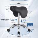 Saddle Stool with Wheels, Salon Stool Chair for Hair Stylist, 20 inches