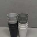 US Acrylic Newport 10 ounce Unbreakable Plastic Stackable Juice Tumblers in Grey Stone | Set of 12 Drinking Cups | Reusable, BPA-free, Made in the USA, Top-rack Dishwasher and Microwave Safe
