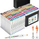 NICETY 120 Colors Alcohol Markers Dual Tip Brush & Chisel  Alcohol Based Art Marker Set for Sketching, Drawing, Coloring, Painting, Illustration  Markers for Artists, Adults, Beginners