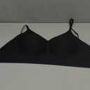 Low Back Bra Padded Bralettes for Women Backless Smoothing Invisible Wireless Lifting Convertible Bras, Black, X-Large