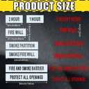 Sliner 7 Stencil Set Fire Wall Marking Stencils 4 Inch Letters Fire and Smoke Barrier 1 Hour 2 Hour Smoke Partition Smoke/fire Wall Protect All Openings