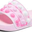 Eashi Slides For Kids,Boys Girls Sandals, Toddler Arch Support Slippers For House Shower Beach Non-Slip (1 Big Kid, Pale Pink)
