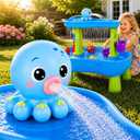 Upgraded Brushless Octopus Water Table Pump, 6H Continuous Flow Water Pump for Step 2 With Huge Output, 6000mAh Rechargeable Pump for Kids Water Table Accessories, Toddlers Summer Outdoor Water Toys