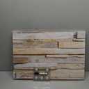 Navaris Magnetic Dry Erase Board - 16 x 24 inches Decorative White Board for Wall with Design, Includes 5 Magnets and Marker - Stone Wall