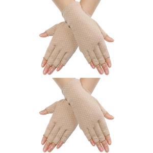 Maxdot Sun Gloves for Women UV Protection Fingerless Non Slip Sunscreen Driving Gloves for Summer Outdoor