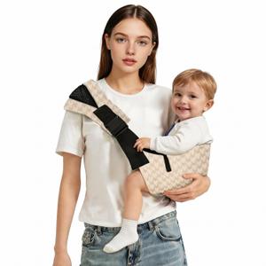 Baby Sling Carrier, Premium Cotton Linen Baby Sling,Adjustable Baby Carrier for 10-35 lbs,Portable and Lightweight(Houndstooth), 3-6M