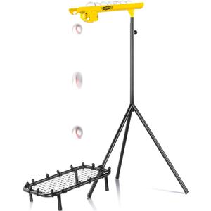 Baseball Soft Toss Machine with Rebound Net,Electric Motor Soft Toss Training System Hold Up 8 Balls,Height and Speed Adjustable Baseball Pitching Machine For Coaches,Professional | Included Carrybag