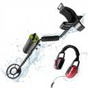 Underwater Metal Detector for Professional Adults, Precise Sensitivity 8.6"Coil, Small Object Filter,LED & Alarm with Headphone,IP68 Full Waterproof Submersible up to 130 ft for Scuba Diving