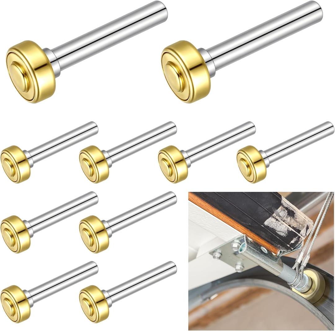 Shimeyao 12 Pack Garage Door Rollers Wheel for 1'' Truck and Trailer Door Rollers Track Heavy Duty Garage Wheels Ideal Parts, 7/16'' Diameter x 2-3/4'' Long Rod