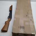 Toy Shotgun Pump Action Blaster with Realistic Sounds and 4 Ejecting Play Shells Pretend Play Cowboy Costume Wood Grain Design