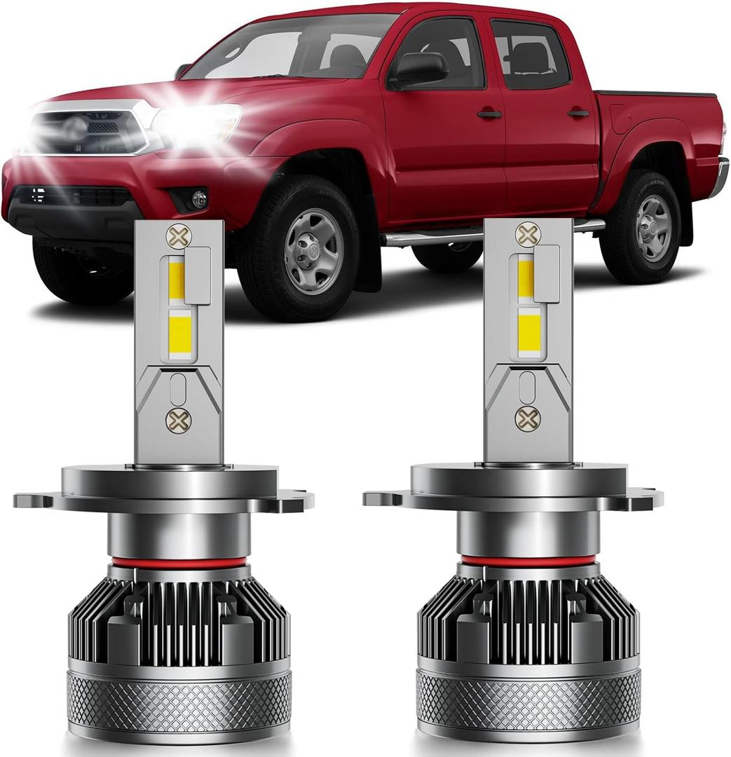 Fits for Toyota Tacoma 1997-2015 Hi/Lo Dual Beam Lights, 2pcs Super Bright 6000K White Hi/Lo Dual Beam Lights Blubs Package