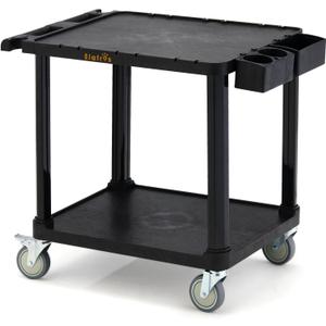 ELAFROS 2-Tier Low Profile Utility Cart, 27.8 x 18 x 26 in