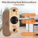 Balance Board- Gift for Adults & Kids,Wood Wobble Balance Trainer Board, 27.5"L x 10"W x 3.7"H