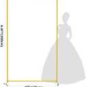 6.6FT x 4FT Wedding Arch Backdrop Gold Square Backdrop Stand Metal Balloon Arch Stand Rectangular Frame for Birthday Party Baby Shower Anniversary Decoration