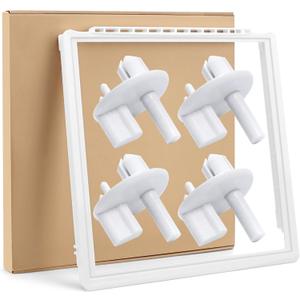 241969501 Refrigerator Shelf Frame &241993101 Crisper Shelf Cover Support(4 PacksKit Compatible for Frigi.daire Refrigerator Part 241969501 of FFSS2615TS3, FGSS2635TF1, FFSS2615TS0 Shelf-by MIFLUS