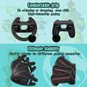 HEYSTOP Switch 2 Joy-Con Grip [4-Pack], Steering Wheels for Nintendo Switch 2 Controller Compatible with Mario Kart World/Mario Kart 8 Deluxe, Switch 2 Controller Accessories Ergonomic Design