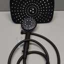 Veken 11.8 Inch Rain Shower Head with Handheld- High Pressure Dual Shower Heads with 5 Modes Handheld Spray Combo- Wide Rainfall Showerhead with Hose, Bathroom Accessories, Matte Black, 2.5GPM