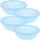 Luxshiny 4pcs Plastic Rice Washing Basket Multifunctional Colander for Fruits Vegetables Kitchen Washing Tool Random Colors for Rice Pasta and Prep