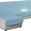 VANSOFY Upgraded Sectional Couch Covers 100% Waterproof L Shaped Sofa Slipcover Reversible Chaise Lounge Cover for Sectional Sofa Furniture Protector Cover for Pets Dog Cat(X-Large, Azuree)