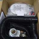 1100 GPH Automatic Boat Bilge Water Pump 12V, 1-1/8 Inch Dia Bilge Pump Plumbing Kit with 6FT Hose, 2 Clamps, Thru-Hull Fitting, Ideal for Fishing Boats, Cruisers, Runabouts, Yachts