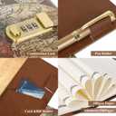 Vintage Old Map Diary with Lock,A5 Locking Journal Pu Leather Refillable Writing Notebook with Lock Combination Password Personal Lock Journal with Pen&Gift Box Secret Lock Diary for Adults Men & Women