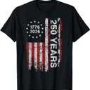 250 Years America Anniversary 250th Independence Day Freedom T-Shirt, XL