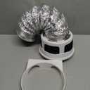 VIWINVELA 3 IN 1 Indoor Dryer Vent Kit Filter Bucket for Electric Dryer with 4-Inch by 5-Feet Proflex Duct (Silver)