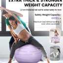 nonogo Birthing Ball for Pregnancy with Resistance Bands- Exercise Ball for Working Out, Yoga, Physical Therapy, Maternity Physio, Balance Stability Ball with Pump