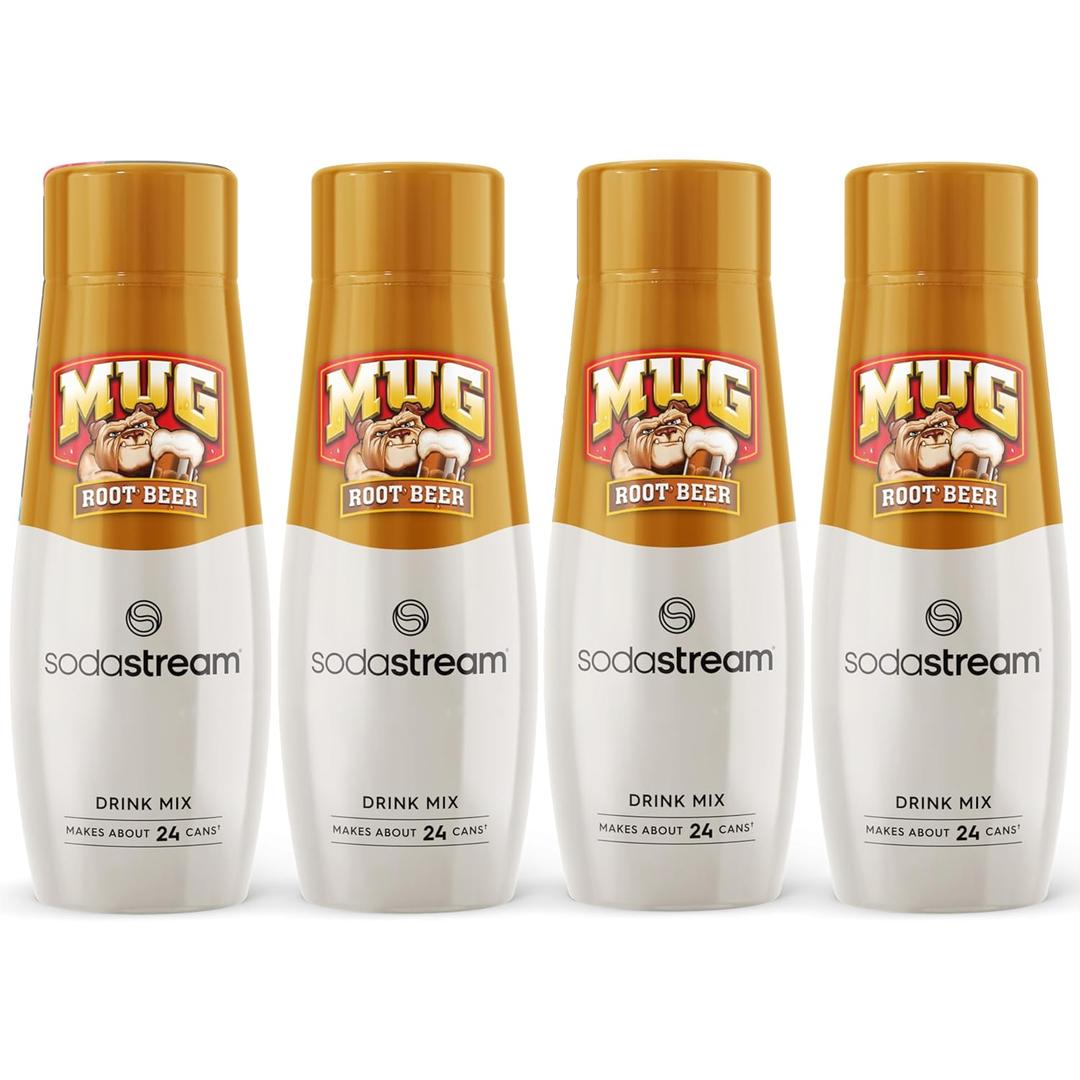 SodaStream Mug Root Beer Drink Mix (440ml, Pack of 4) (EXP 09/19/26)