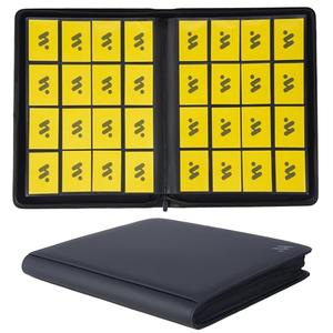 MORABTO Premium 16 Pocket Trading Card Binder,1024 Card Capacity Card Binder Ringless Design with Zipper Side Loading Trading Card Album Folder for MTG, Sports Cards & TCG - Black