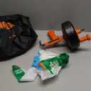 Drain Snake, 25ft Flexible Steel Drain Auger With Drill Adapter, Plumbing Unblocking Hand Auger, Manual Or Powered for Shower & Bathtub Clogs-No auto retract or feed (Orange)