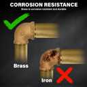 Everflow CSSM1121 1-1/2 in. x 1/2 in. No Lead 90-Degree Reducing Elbow with Female Threaded Ends, Brass Construction, Higher Corrosion Resistance Economical & Easy to Install, 5