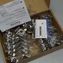 Ravinte 20 Pack 10 Pairs 1-1/2 inch Overlay Soft Close Hinges for Kitchen Cabinet Hinges Satin Nickel Hidden Hinges Stainless Steel Concealed Hinge self Closing