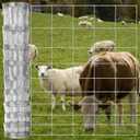 Farm Fence 4FT x 164FT, Livestock Fence, Goat Fence, Galvanized Cattle Fence, Heavy Zinc Coating Wire Fencing, Hog Wire Fencing Perfect for Pest Control, Livestock & Animals Protection