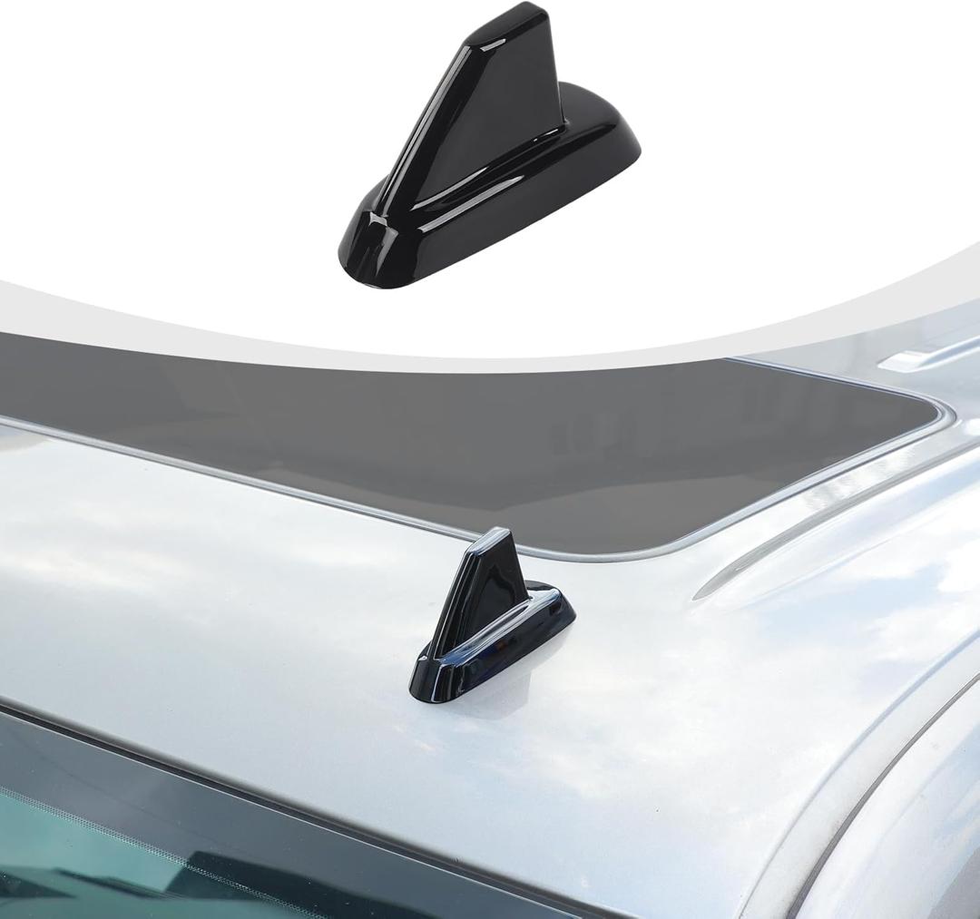 RAZPOY Shark Fin Antenna Base Cover Trim Compatible with Chevy Silverado & Suburban & Tahoe & GMC-Yukon & GMC-Sierra & Cadillac Escalade 2007-2013, Black