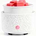 Wax Melt Warmer 3-in-1 Electric, Ceramic Wax Burner for Scented Wax, Scented Wax Melter & Essential Oil Burner for Home Aromatherapy, White