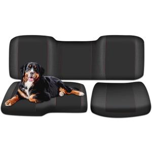 BORDAN UTV Waterproof Seat Cover for 2017-2021 Polaris Ranger XP 1000/2020-2025 Polaris Ranger 1000, Heavy Duty 1680D Seat Covers for UTV Polaris Full Protection Outdoor (3 PCS) (Black)