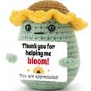 Agantree art Thank You Gift for Teacher, Valentine's Day Teacher Appreciation Gifts for Women Teacher, Motivational Crochet for Colleagues Birthday Graduation Teachers' Day Pack of 3