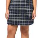 City Chic Women's Check Love Shift Silhouette Mini Dress (14 Plus, Navy Check)